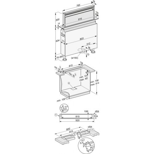 Встраиваемая в столешницу вытяжка DAD4841 Levantar, фото 4